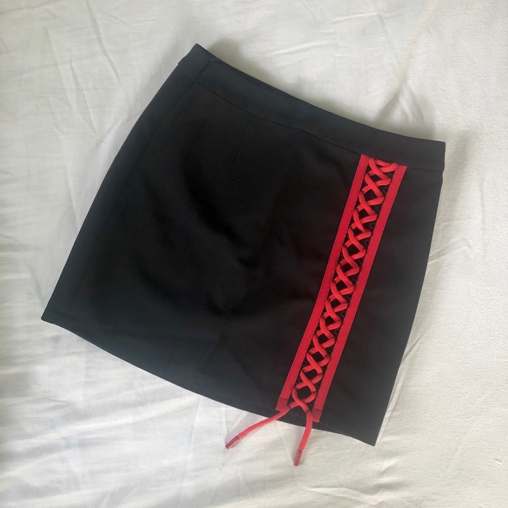 Eggie Criss Cross Mini Skirt